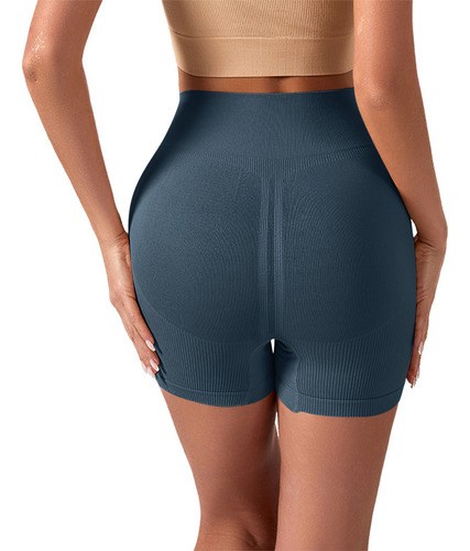 W Para Mujer, De Color Liso, Altamente Elástico, Cintura Alt