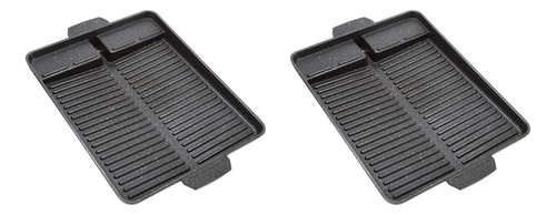 2x Panela Portátil Coreana Para Churrasco, Placa De Grelha A