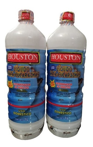 2 Lts Houston Insecticida Vs Cucarachas, Chinches Y Más