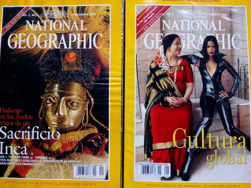 2 Revistas National Geographic De 1999 (usado)