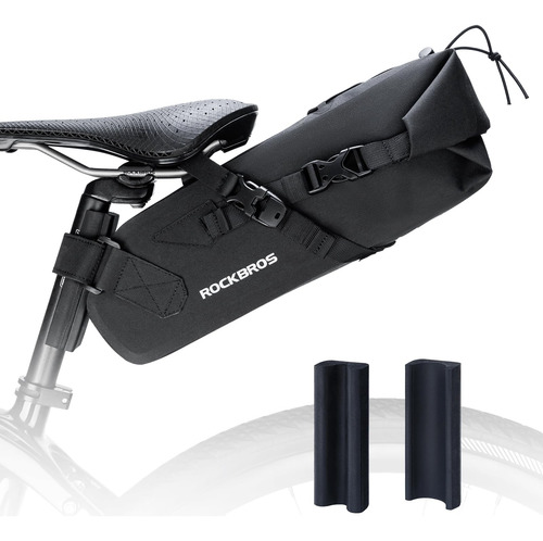 Bolsa De Asiento Impermeable Rockbros Modelo Bikepacking 3l Negro