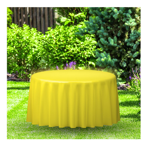 10 Manteles Redondos De Color 2.90 Diámetro Piezas Amarillo Canario Mantel Redondo