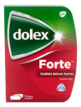 Dolex Forte Acetaminofén + Cafeína 650mg/65mg Haleon Caja X 