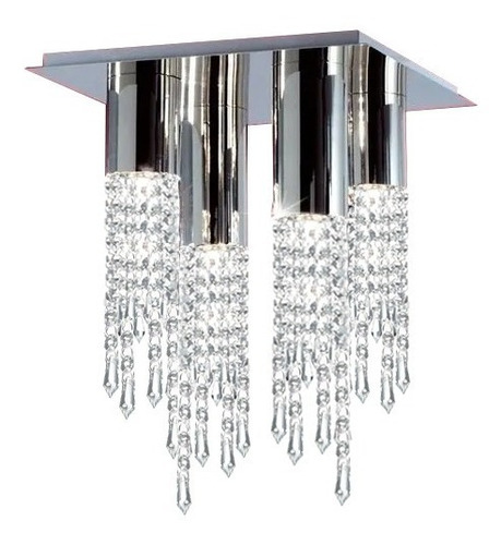 Plafon 4 Luces Viena 15264 Con Led G9 Strass Deco Moderno Rd