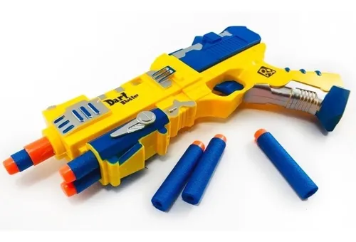 Pistola Lança Atira Dardos Similar Nerf Balas Espuma Barato