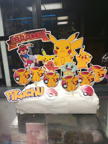 Toppers De Torta Pikachu Cumpleaños 
