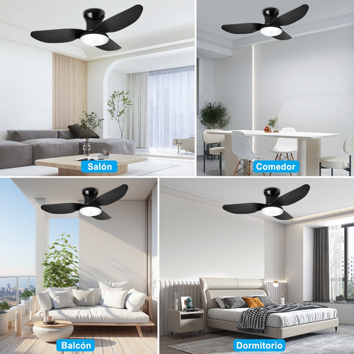 Llinpi® Ventilador De Techo Con Luces Led 3 Aspas