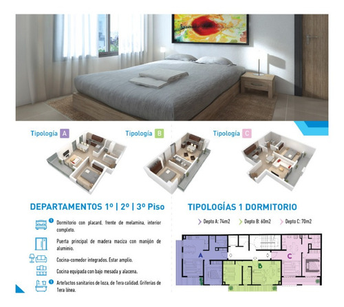 Imagen 3 de 6 de Se Vende Departamento Un Dormitorio, Ambientes Amplios, Frente C/balcón.
