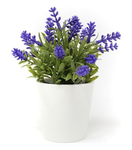 Plantin Artificial Bonsai Lavanda Con Maceta