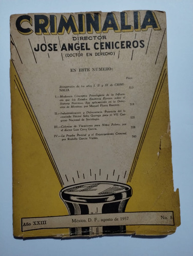 Criminalia. Jose Angel Ceniceros.