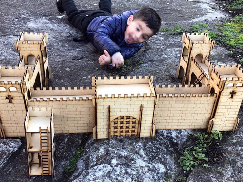 Imagen 6 de 9 de Fuerte Medieval Fibrofacil Mdf - Castillo Para Soldaditos