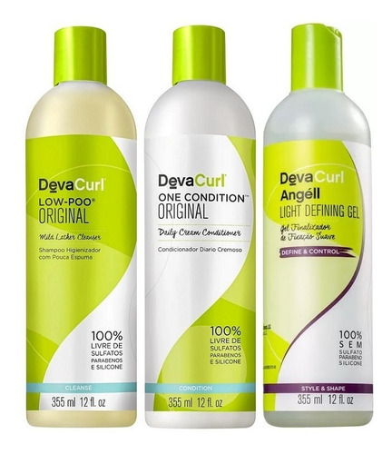 Deva Curl Angéll +low Shampoo +condicionador Condition 355ml