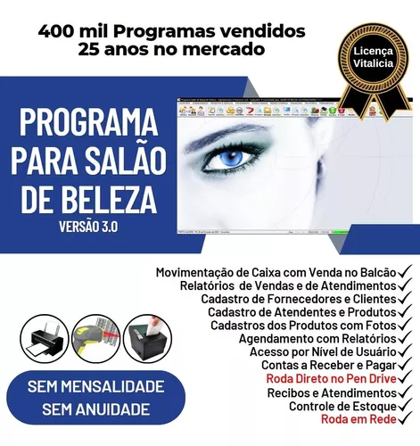 Programa Salão de Beleza e Estética com Agendamento e Vendas v2.0 -  Fpqsystem