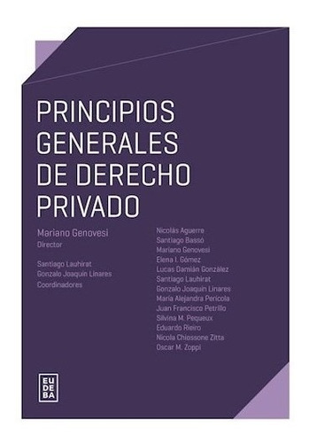 Principios Generales De Derecho Privado - Genovesi, Luis Ma