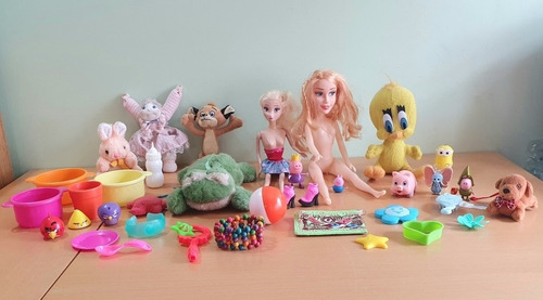 Lote Juguetes Varios Niña Muñeca Peluches Y Mas
