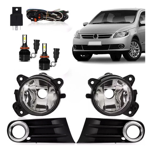 Kit Farol De Milha Gol G5 2008 A 2012 Suits + Led Tech One