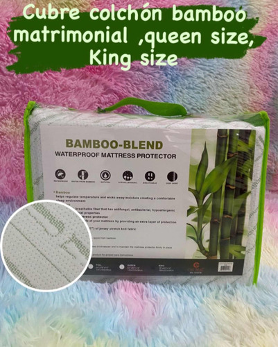 Cubre Colchón Impermeable Bamboo King Size Super Calidad