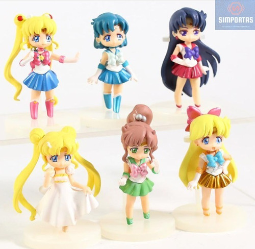 Figuras Sailor Moon Set De 6 Piezas 10 Cms Calidad