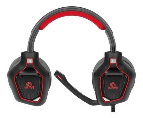 Imagen 2 de 7 de Auricular Headset Gamer Marvo Pro 8960 Ps4 Xbox Pc Red Led
