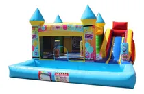 Comprar Castillo Inflable Acuatico Para Uso Rudo Tobogan Y Alberca