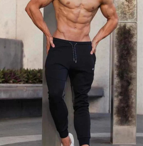 Pants Ejercicio Gym Slim Fit Jogger Casual Calidad Echt Bk