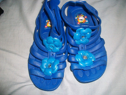 Sandalias De Niña Azul Talla 33 Nuevas Suela Mide 23cm