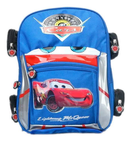 Morral Maleta Bolso Cars Rayo Mcqueen Escolar En Lona Niño