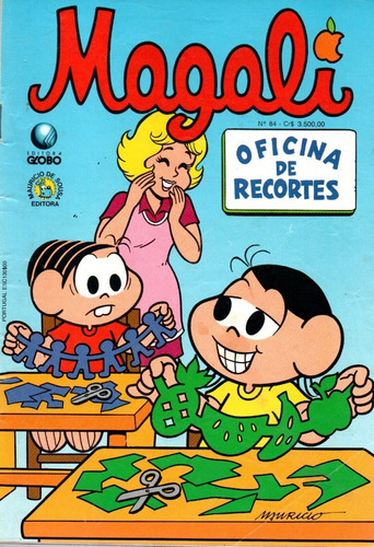 Magali N° 84 - 36 Páginas - Em Português - Editora Globo - Formato 13 X 19 - Capa Mole - 1992 - Bonellihq Cx177 E23