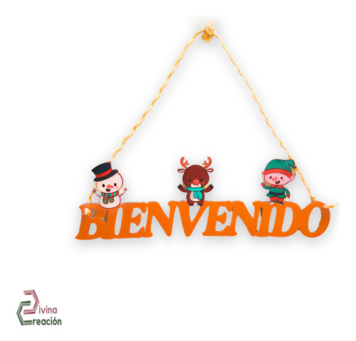 Letrero De Madera Colgante Para Arbol De Navidad Bienvenidos