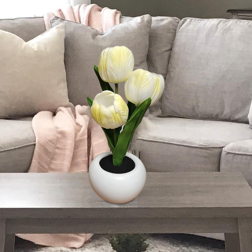 . Lámpara De Flores De Flores Tulipanes Amarillos