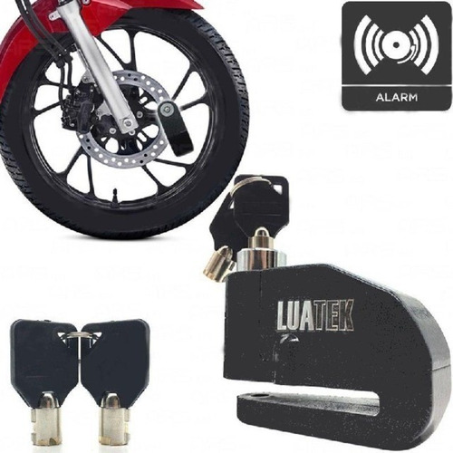 Cadeado Trava Disco Moto Bike Com Alarme Sirene Anti Furto