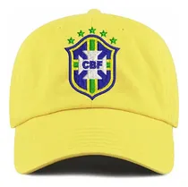 Comprar Gorro Jockey Visera Curva Brasil Futbol Logo Bordado