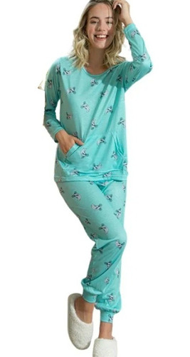 Pijama Dama Invierno Canguro Talles Grandes Susurro 3000