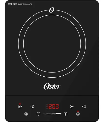 Cooktop De Indução 1 Boca Oster Touch Screen Portátil 127v Cor Preto