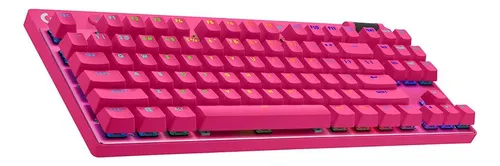 Teclado inalámbrico para juegos Logitech G Pro X Tkl rosa magenta
