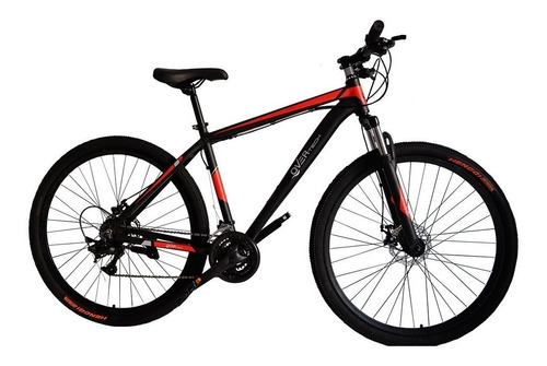 Bicicleta Mtb Overtech Q8 R29 Aluminio Ltwoo F.disco Cuotas Color Negro/Rojo Tamaño del cuadro M