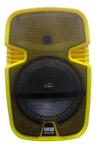 Parlante Grande Portatil Amarillo Bluetooth 8 PuLG Eurosound