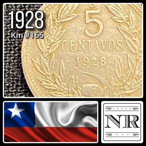 Chile - 5 Centavos - Año 1928 - Km #165 - Condor