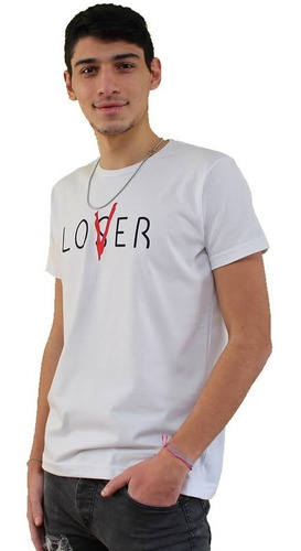 Remera Estampada Hombre Manga Corta Algodón Peinado Liviano