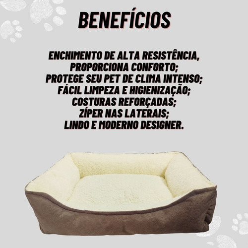 Caminha Para Pet 70x60 De Suede Pelúcia Com Zíper E Cobertor Cor Marrom-claro Desenho Liso
