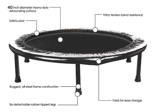 Trampolín Saltarín Cama Elástica 40 Pulgadas Doble Resorte
