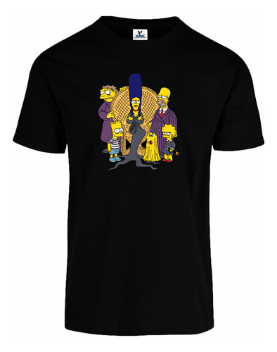 Playera Halloween Locos Adams Simpsons Mujer U Hombre