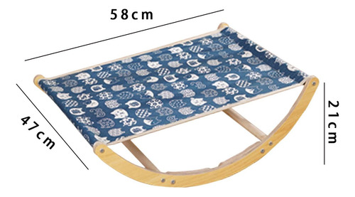 Hamaca Para Gatos Cama Para Mascotas Cama Para Patrón Azul
