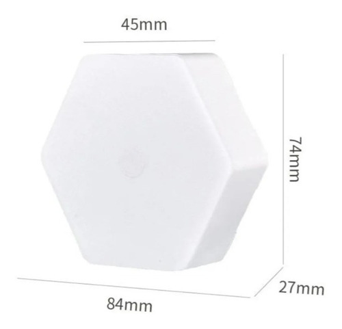 Imagen 6 de 7 de Luz Hexagonal Rgb Colores Pack 3 Unidades Touch + Control
