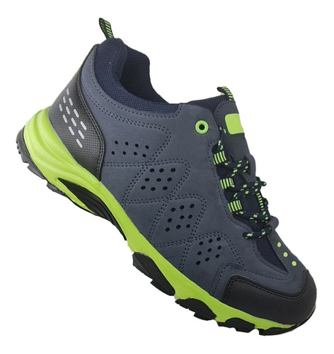 Zapatillas Para Hombre Outdoor Verde Trecking Hiking 2139