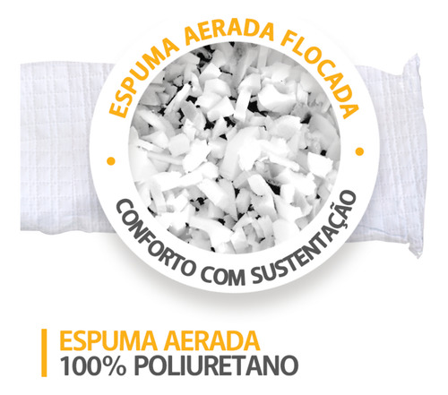 Travesseiro Alpino De Corpo 1,42m X 35cm Com Capa Removível