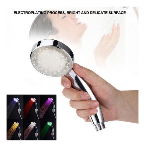 Rociador De Ducha Led Colorido Con Temperatura De Cabina