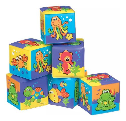 Juguete De Baño Cubos Sensoriales Playgro Multicolor / Pimpo