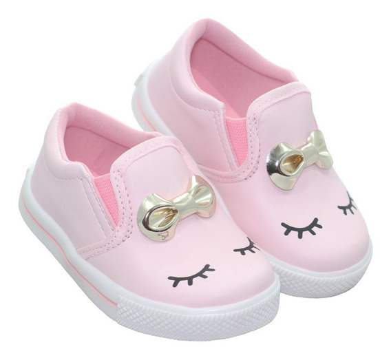 Tenis Infantil Feminino Love Modinha Rosa Dourado Meninas | Mercado Livre