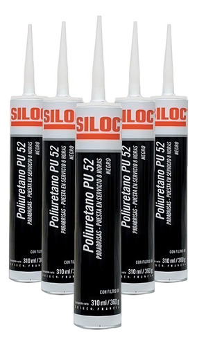 Sellador Poliuretano Siloc Pu52 Parabrisas 8hs 310ml X 24un